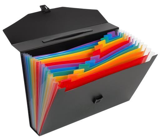 Harmoniková taška, PP, 12 priehradiek, VIQUEL "RainbowClass", čierna 1