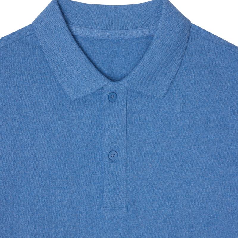 Polo tričko IQONIQ Yosemite z recykl. bavlny heather blue L 3