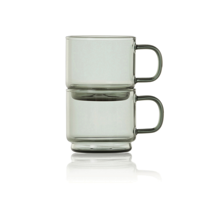 AdHoc Impact šálky na espresso 70 ml, sada 2 ks priehľadné 5