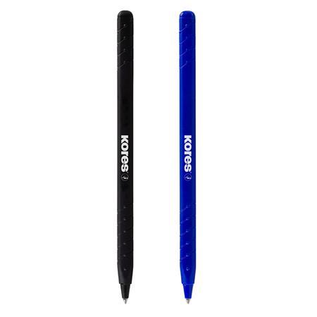 Guľôčkové pero, 0,7 mm, s vrchnákom, trojhranné, KORES "K0R-M", modrá 1