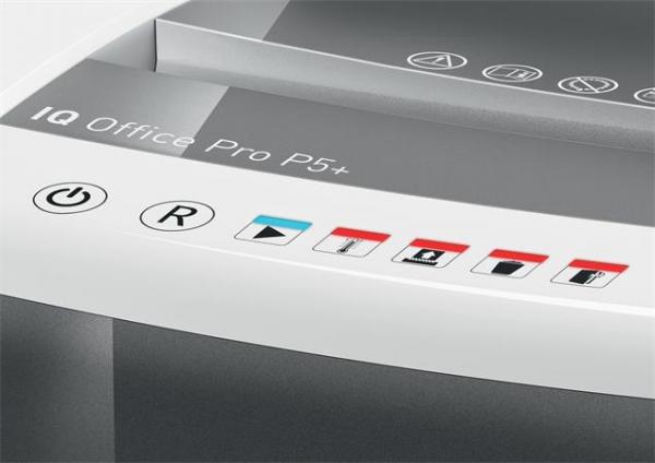 Skartovací stroj, mikrokonfety, 5 listov, LEITZ "IQ Office Pro P5+" 4