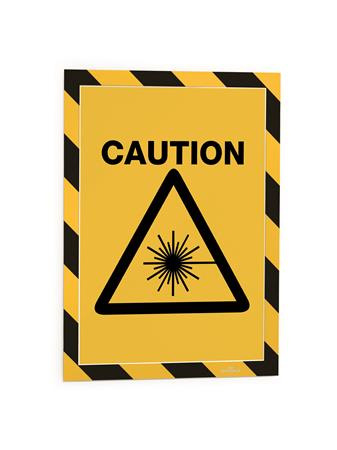 Informačný panel, A4, magnetický, DURABLE "DURAFRAME® MAGNETIC SECURITY", žltý-čierny 2