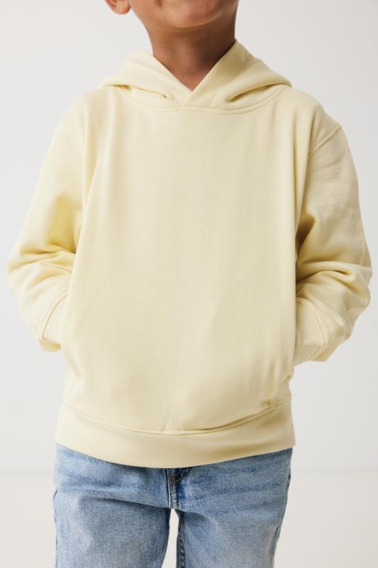 Detská mikina s bočnými vreckami IQONIQ Yengo z rec. bavlny cream yellow 5-6r (110-116cm) 19