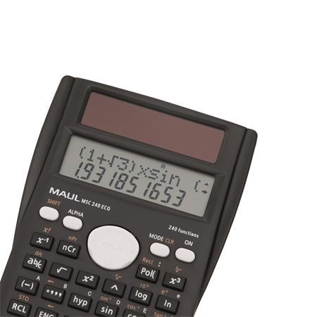 Vrecková kalkulačka, vedecká, 240 funkcií, MAUL "MSC 240 Eco" 3