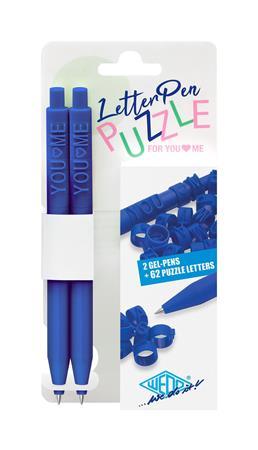 Gélové pero, stláčací mechanizmus, so 62 krúžkami na písmená, 2, WEDO "Letter Pen Puzzle", 1