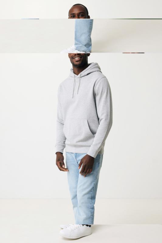 Ľahká mikina s kapucňou IQONIQ Rila z recykl. bavlny light heather grey 4XL 11