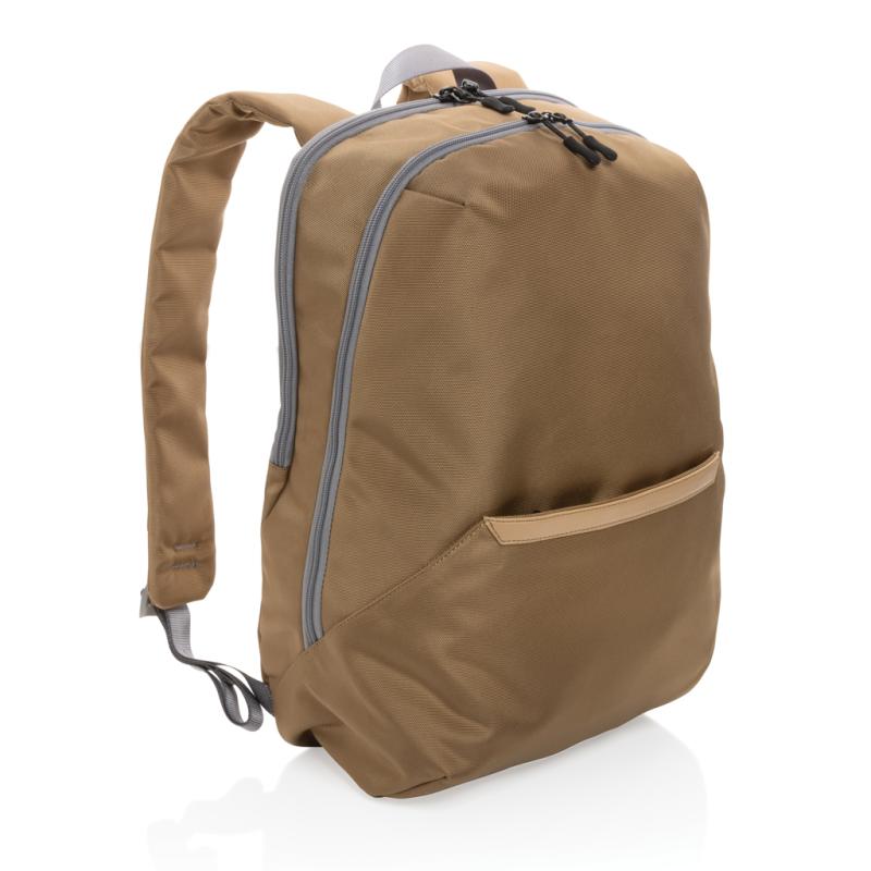 Moderný batoh na 15.6" notebook Impact z 1200D RPET AWARE™ khaki 7