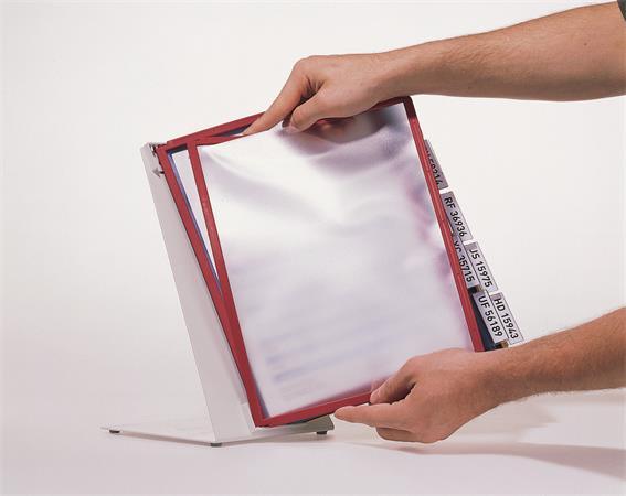 Držiak, stolový, s 10 panelmi, DURABLE "VARIO® 10", mix farieb 4
