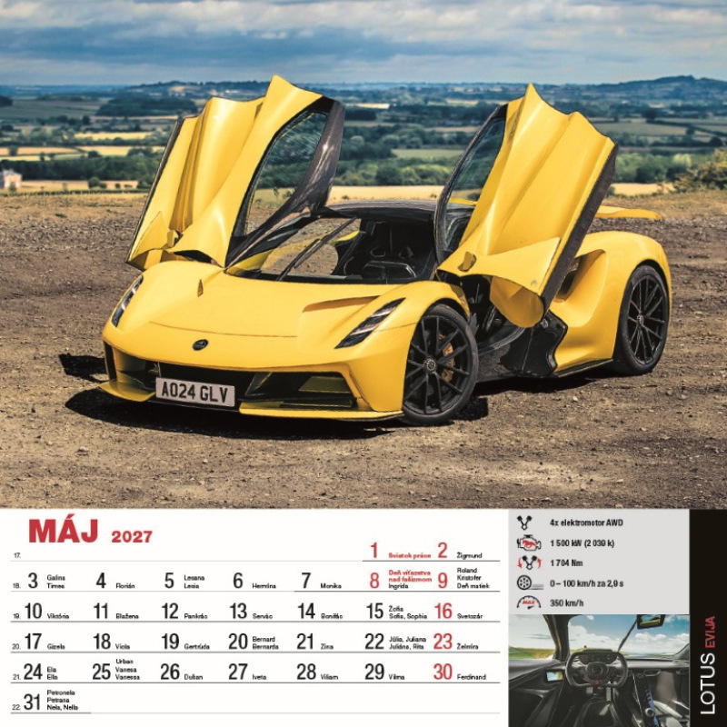 Nástenný kalendár Sports cars 2027 6