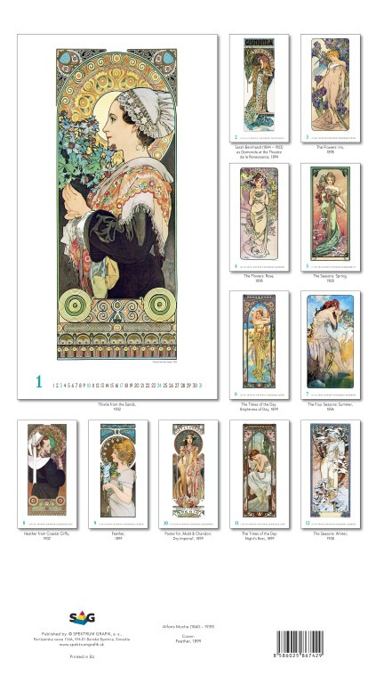 Nástenný kalendár Alfons Mucha 2027 14