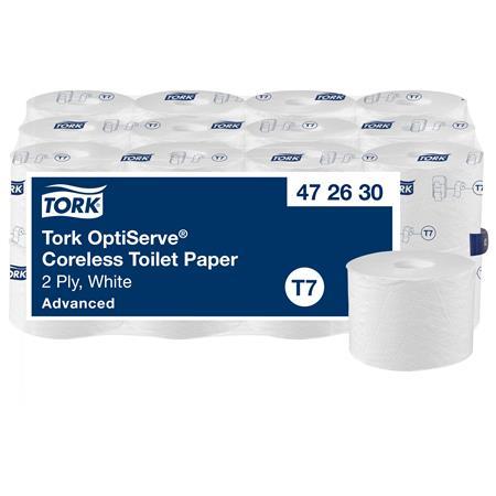 Toaletný papier, bezdutinkový, T7 systém, 2-vrstvový, priemer 13,1 cm, Advanced, TORK "Opt 1