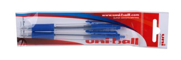 Guľôčkové pero, 0,4 mm, stláčací mechanizmus, UNI "SN-101 Laknock Fine", modré 1
