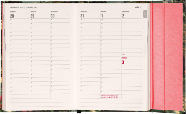 NOTIQUE Magnetic weekly planner Flamingo 2027, 11 x 16 cm 1