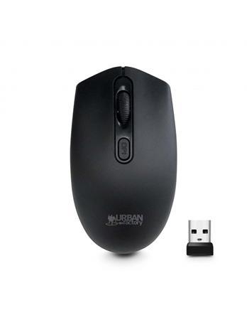 Myš, bezdrôtová, optická, stredná veľkosť, USB, URBAN FACTORY "Free Color", čierna 1