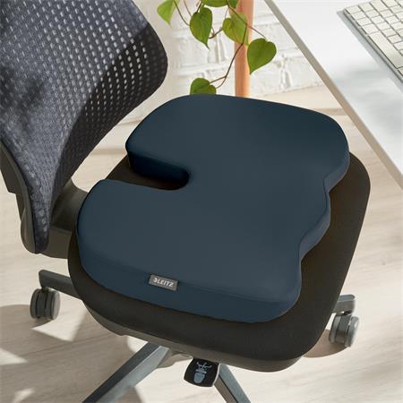 Vankúš na sedenie, ergonomický, LEITZ "Ergo Cosy", zamatová sivá 3