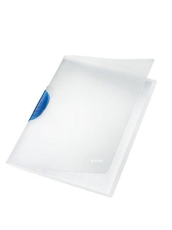 Rýchloviazač, s klipom, PP, A4, LEITZ "ColorClip Magic", modrý 2