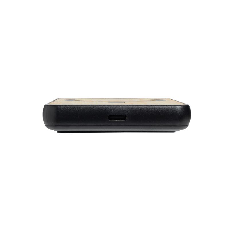 Magnetická powerbanka Zen 5000mAh 5W z RCS plastu a bambusu čierna 4