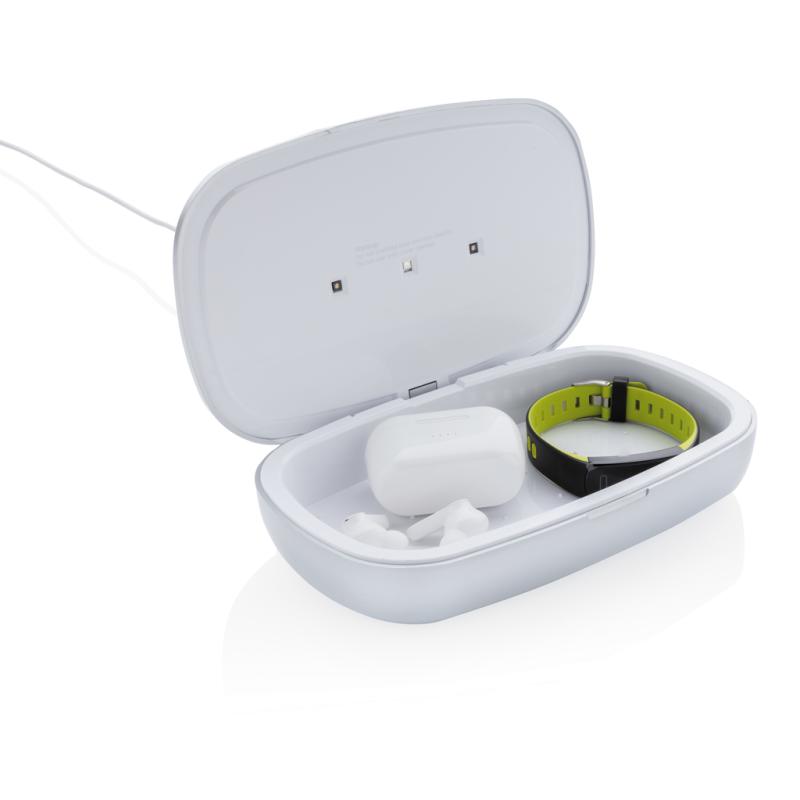 UV-C sterilizačný box s bezdrôtovým nabíjaním 5W Rena sivá 4