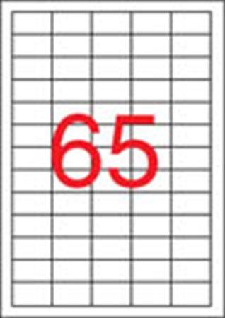 Etikety, univerzálne, 38x21,2 mm, odstrániteľné, zaoblené rohy, APLI, 6500 etikiet/bal 1