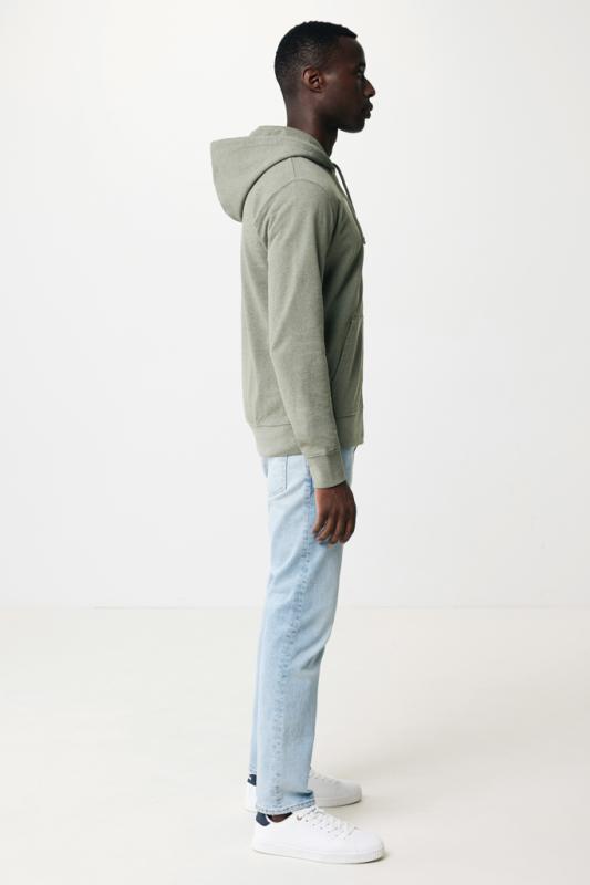 Mikina na zips s kapucňou IQONIQ Abisko z recykl. bavlny heather green XXS 11