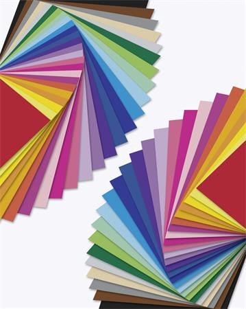 Dekoračný kartón, 23x33 cm, 130/300 g, 25x2 listov, FOLIA, rôzne farby 2
