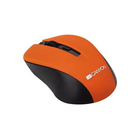 Myš, bezdrôtová, optická, USB, CANYON "MW-1", oranžová 2