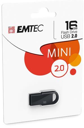 USB kľúč, 16GB, USB 2.0, EMTEC "D250 Mini", čierna 2