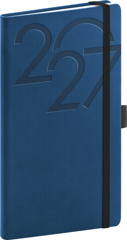 NOTIQUE Vreckový diár Ajax 2027, modrý, 9 x 15,5 cm