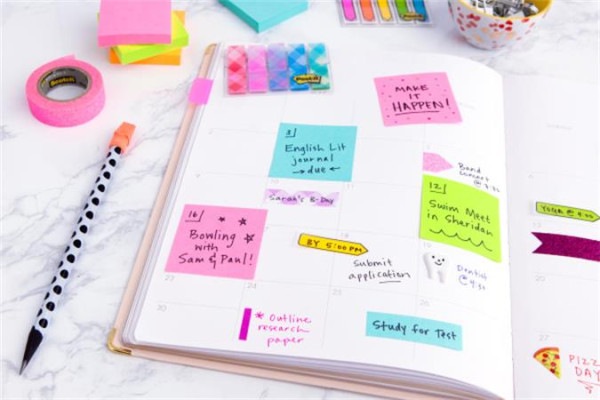 Samolepiaci bloček, 76x76 mm, 450 listov, 3M POSTIT, mix farieb 7