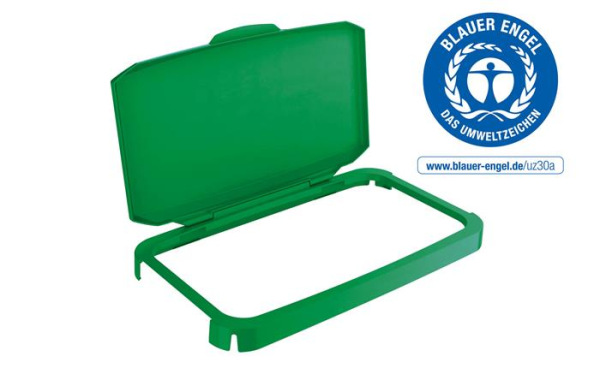 Výklopné veko pre 60 l odpadkový kôš, plast, DURABLE "Durabin®", zelené 2