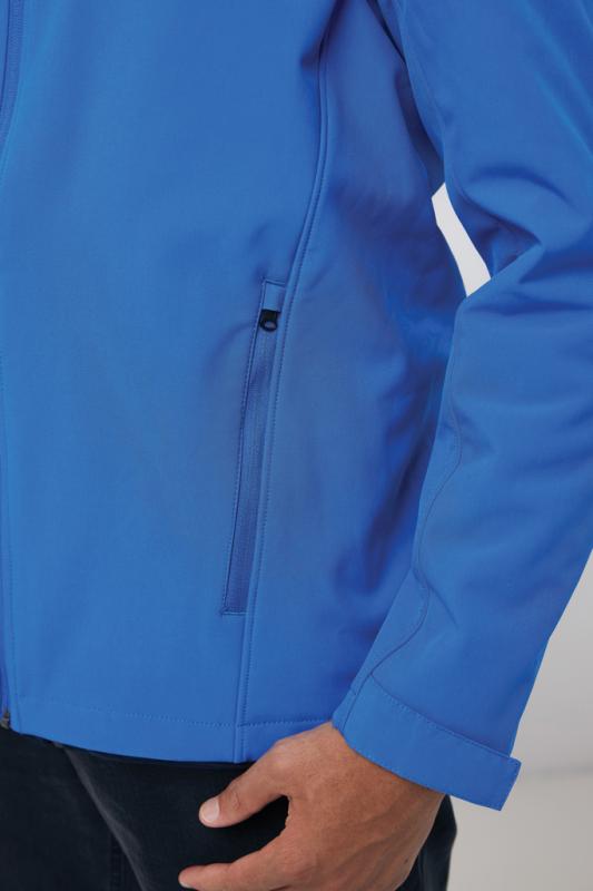 Pánska soft shell bunda IQONIQ Makalu z recykl. polyesteru kráľovská modrá XXXL 9