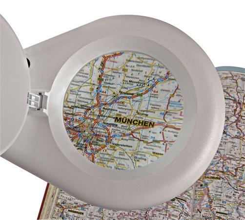 Stolová lampa, LED, lupa, MAUL "Viso", biela 3