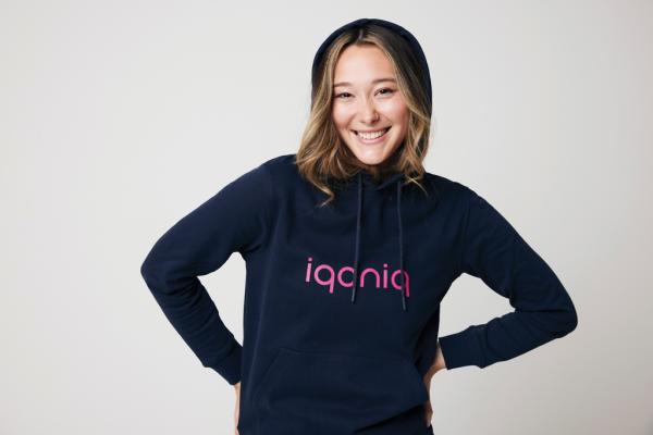 Mikina s kapucňou IQONIQ Jasper z recykl. bavlny námornícka modrá XL 5
