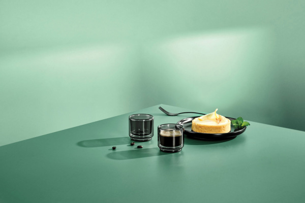 AdHoc Impact hrnčeky na espresso 45 ml, sada 2 ks priehľadné 7