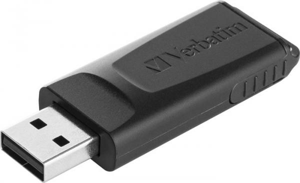 USB kľúč, 128GB, USB 2.0, VERBATIM "Slider", čierny 3