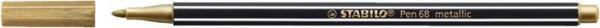 Popisovač, 1,4 mm, STABILO "Pen 68 metallic", zlatá 2