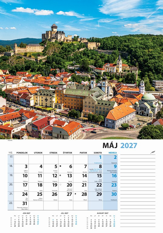 Nástenný kalendár Slovensko z výšky 2027 6