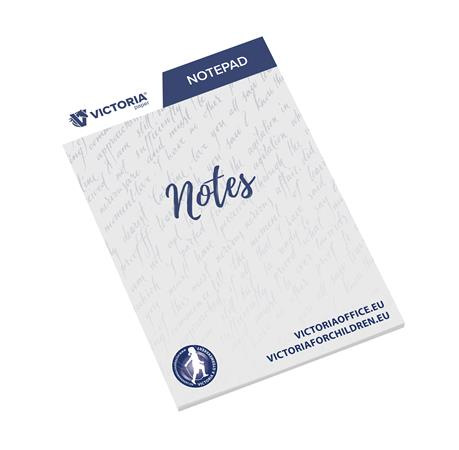 Poznámkový blok, A6, 5x50 listov, čistý, VICTORIA OFFICE 1