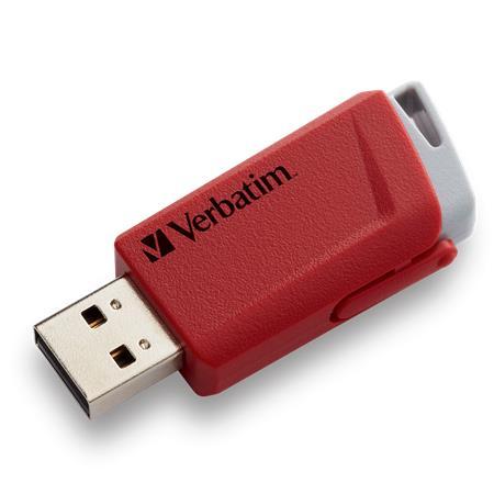 USB kľúč, 2 x 32GB, USB 3.2, 80/25MB/sec, VERBATIM "Store n Click", červená/modrá 3
