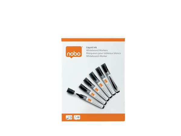 Popisovač na tabule, tekutý atrament, kužeľový hrot, 1-3 mm, NOBO, čierna 1