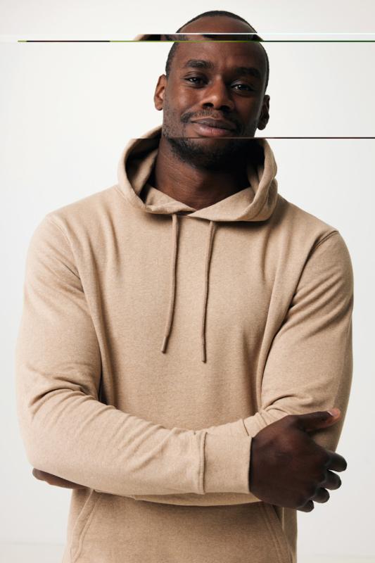 Nefarbená mikina s kapucňou IQONIQ Torres z recykl. bavlny heather brown XXL 16