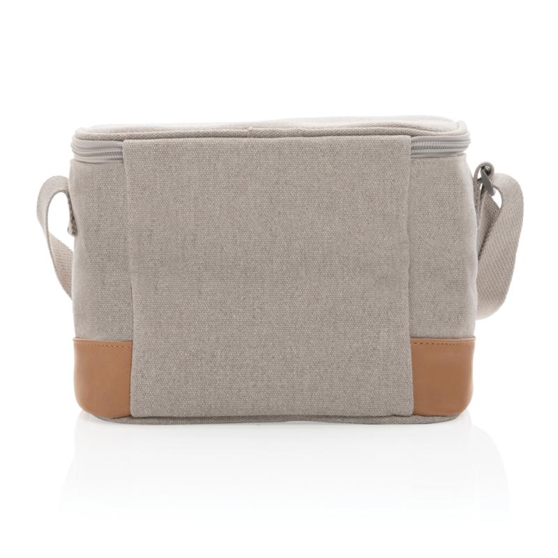 Malá chladiaca taška Impact z 16 oz. recykl. canvas AWARE™ sivá 5