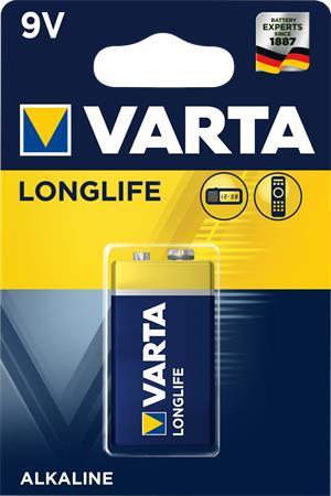 Batéria, 9V, 1 ks, VARTA "Longlife"