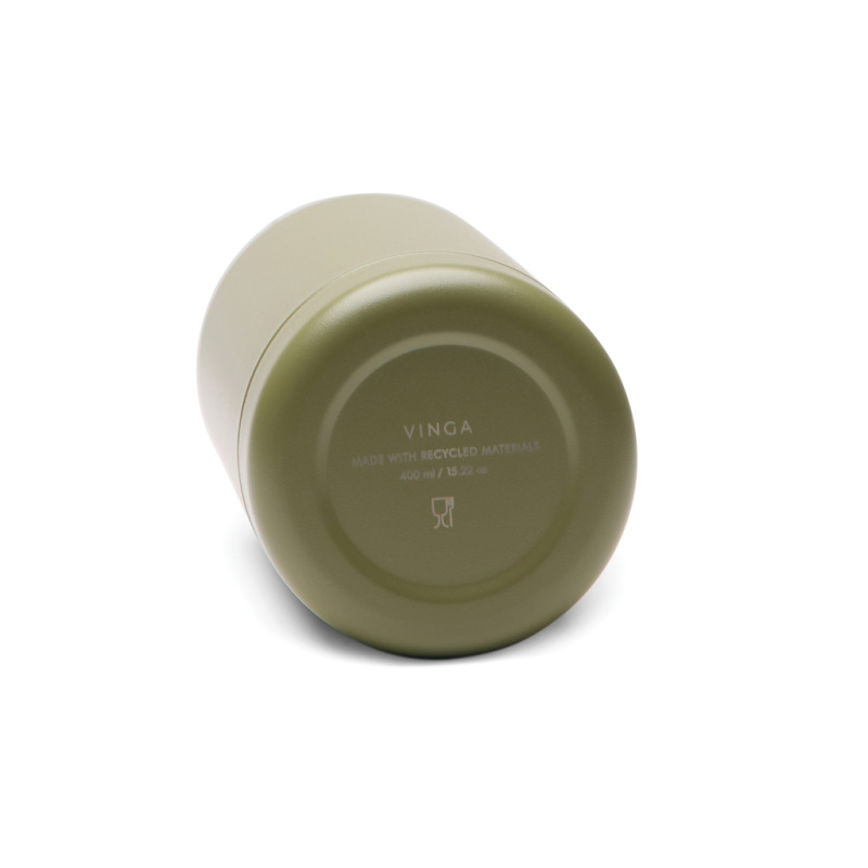 VINGA Parks RCS fľaša z nehrdzavejúcej ocele, 400 ml zelená 5