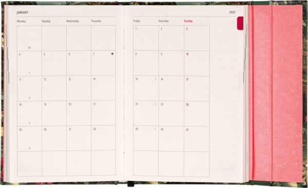 NOTIQUE Magnetic weekly planner Flamingo 2027, 11 x 16 cm 3
