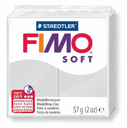 Modelovacia hmota, 57 g, polymérová, FIMO "Soft", sivá 1
