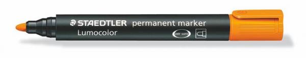 Permanentný popisovač, 2 mm, kužeľový hrot, STAEDTLER "Lumocolor 352", oranžový 2