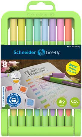 Liner, sada, 0,4 mm, SCHNEIDER "Line-Up Pastel", 8 rôznych pastelových farieb 1