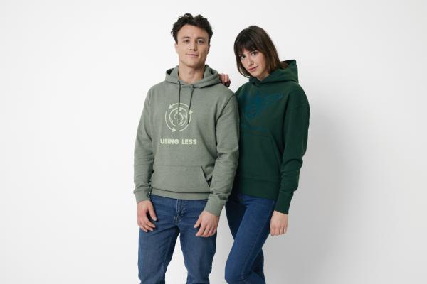 Nefarbená mikina s kapucňou IQONIQ Torres z recykl. bavlny heather green XL 9