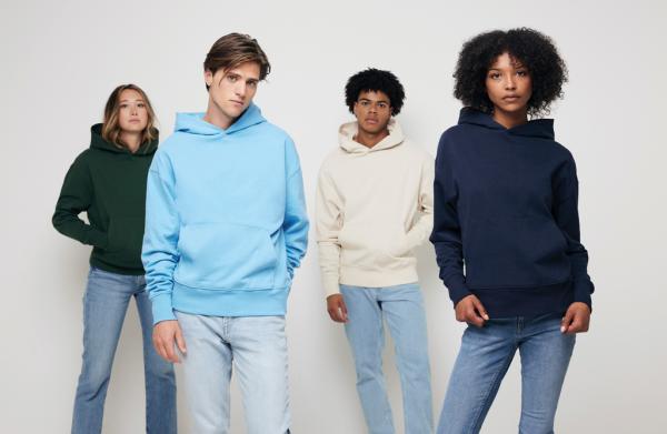 Mikina s kapucňou IQONIQ Yoho relaxed fit z recykl. bavlny námornícka modrá M 13
